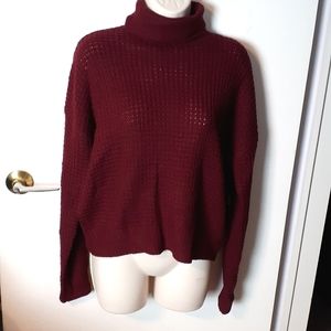 *NEW* ARDENE Women's Burgundy Knitted Turtleneck Sweater Size Small NWT